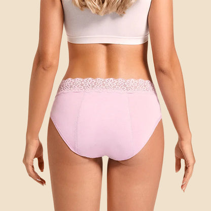 Lace Detailed Mid Brief - Blush